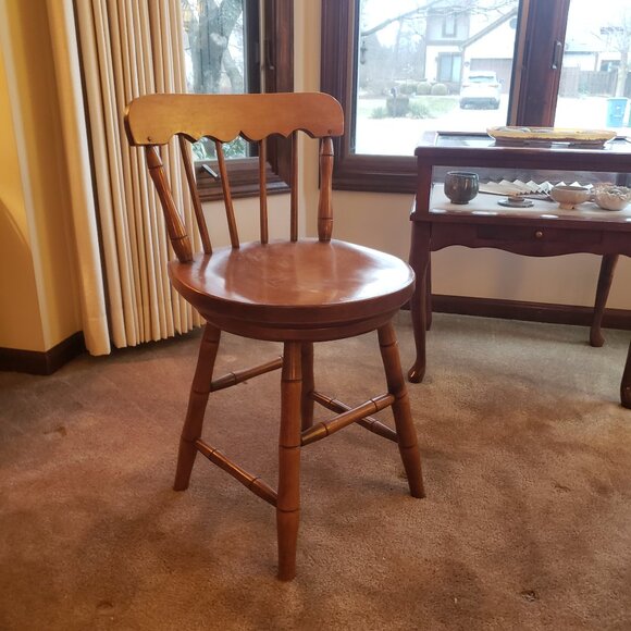 Stickley Wood Swivel Chair